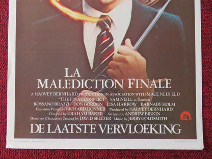 OMEN 3 THE FINAL CONFLICT BELGIUM (21"x14") POSTER SAM NEILL ROSSANO BRAZZI '81