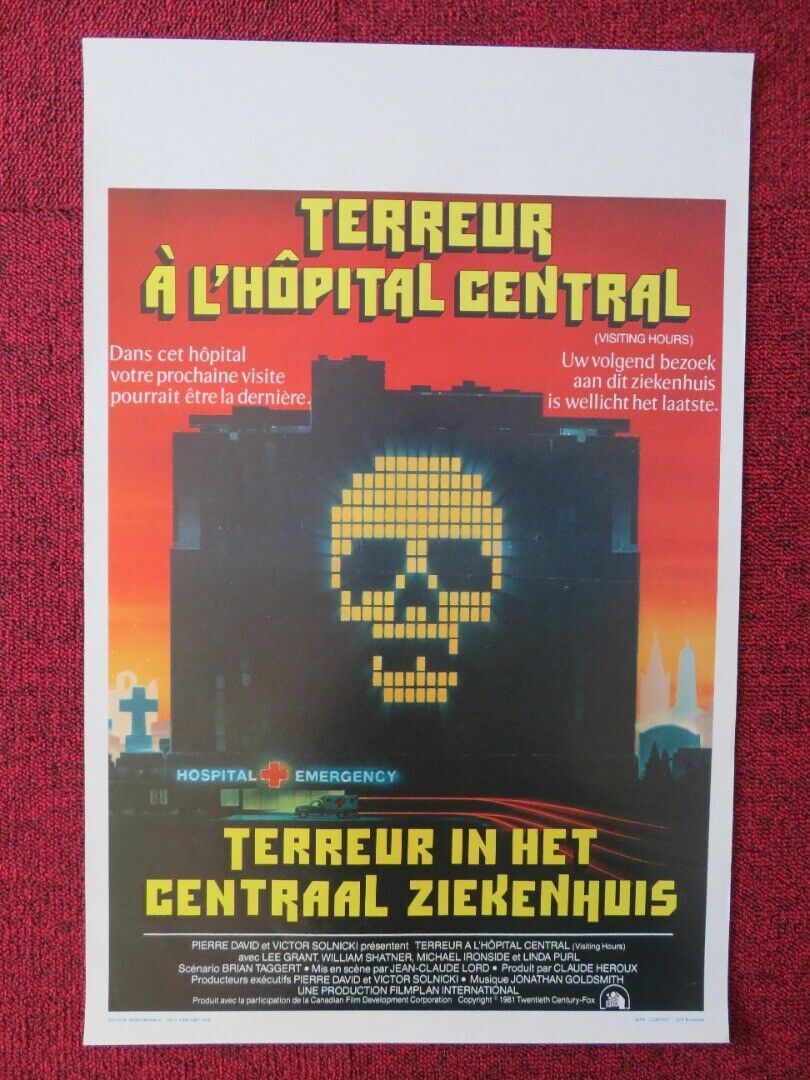 TERREUR A L'HOPITAL CENTRAL / VISITING HOURS BELGIUM (21"x14") POSTER 1982