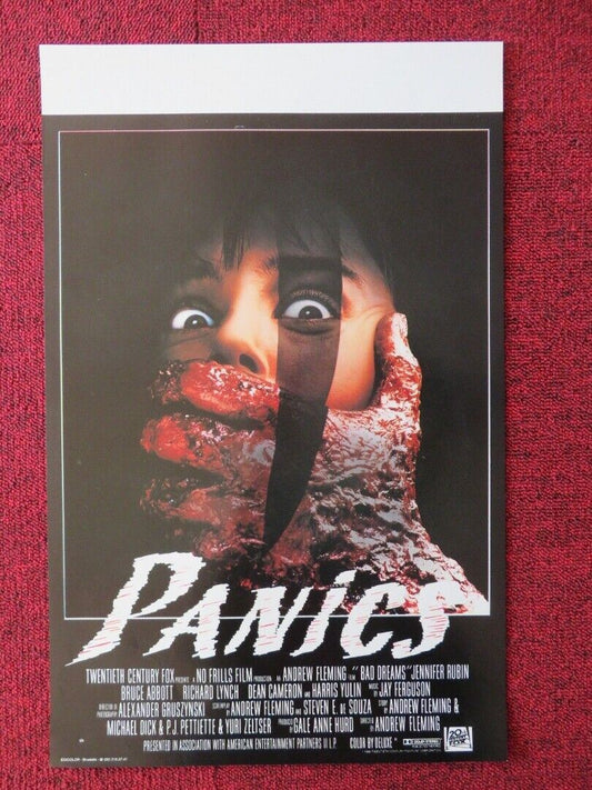 PANICS / BAD DREAMS BELGIUM (19.5"x12.5") POSTER JENNIFER RUBEN 1988