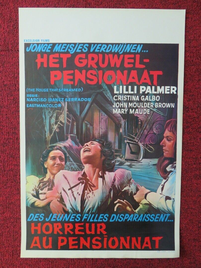 THE HOUSE THAT SCREAMED BELGIUM (21"x14") POSTER LILLI PALMER 1969