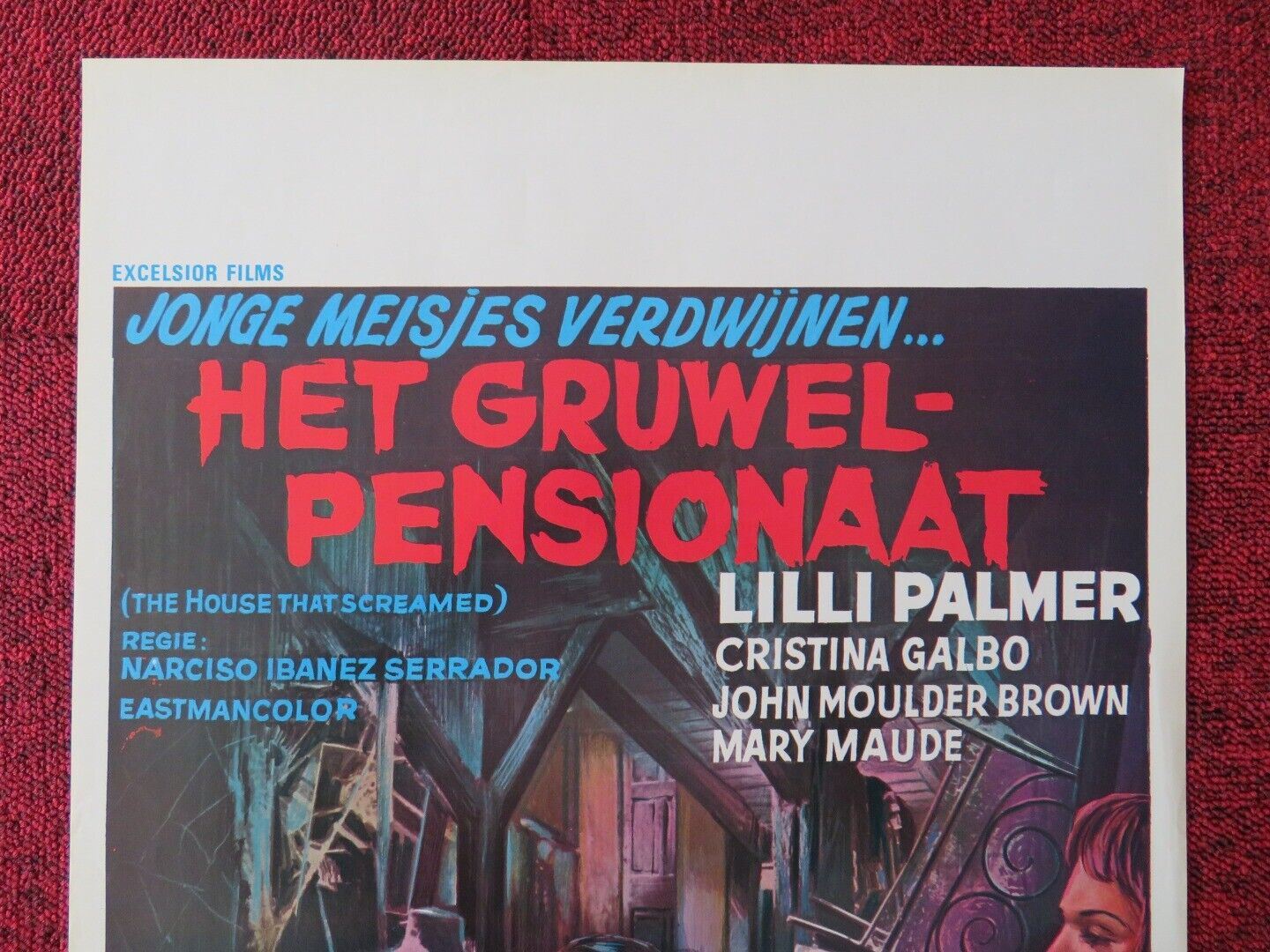 THE HOUSE THAT SCREAMED BELGIUM (21"x14") POSTER LILLI PALMER 1969