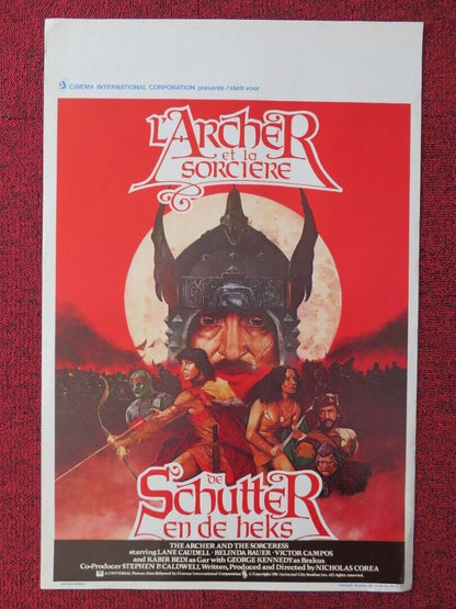 L'ARCHER ET LA SORCIERE  BELGIUM (21.5"x14.5") POSTER BELINDA BAUER 1981