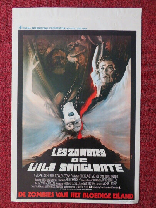 LES ZOMBIES DE L'ILE SANGLANTE  BELGIUM (21.5"x14.5") POSTER MICHAEL CAINE 1980