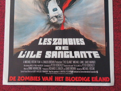 LES ZOMBIES DE L'ILE SANGLANTE  BELGIUM (21.5"x14.5") POSTER MICHAEL CAINE 1980