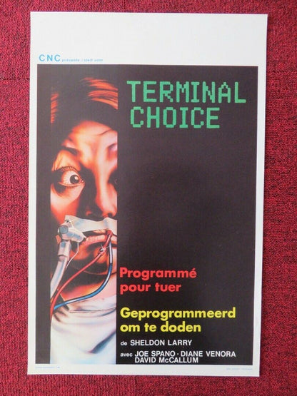 TERMINAL CHOICE  BELGIUM (21"x14") POSTER JOE SPANO DIANE VENORA 1985