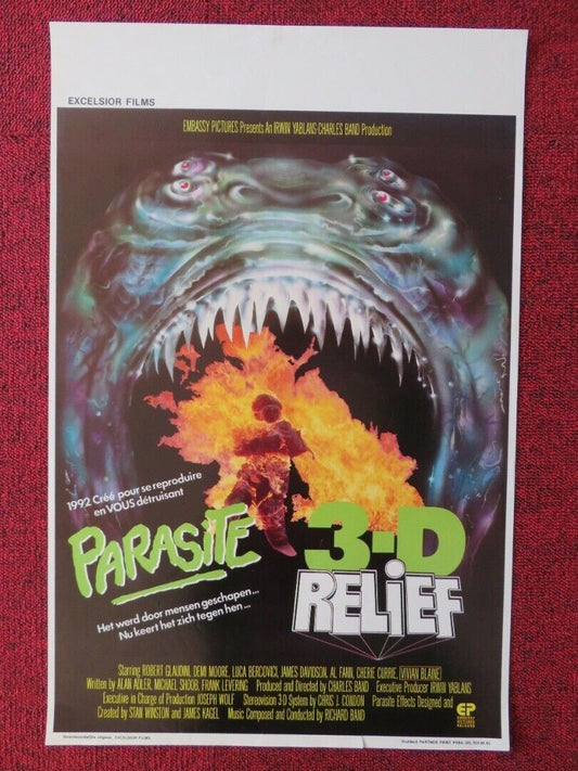 PARASITE BELGIUM (21"x14") POSTER ROBERT GLAUDINI DEMI MOORE 1982