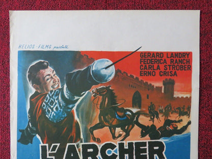 L'ARCHER NOIR / THE BLACK ARCHER BELGIUM (21"x14") POSTER GERARD LANDRY 1959