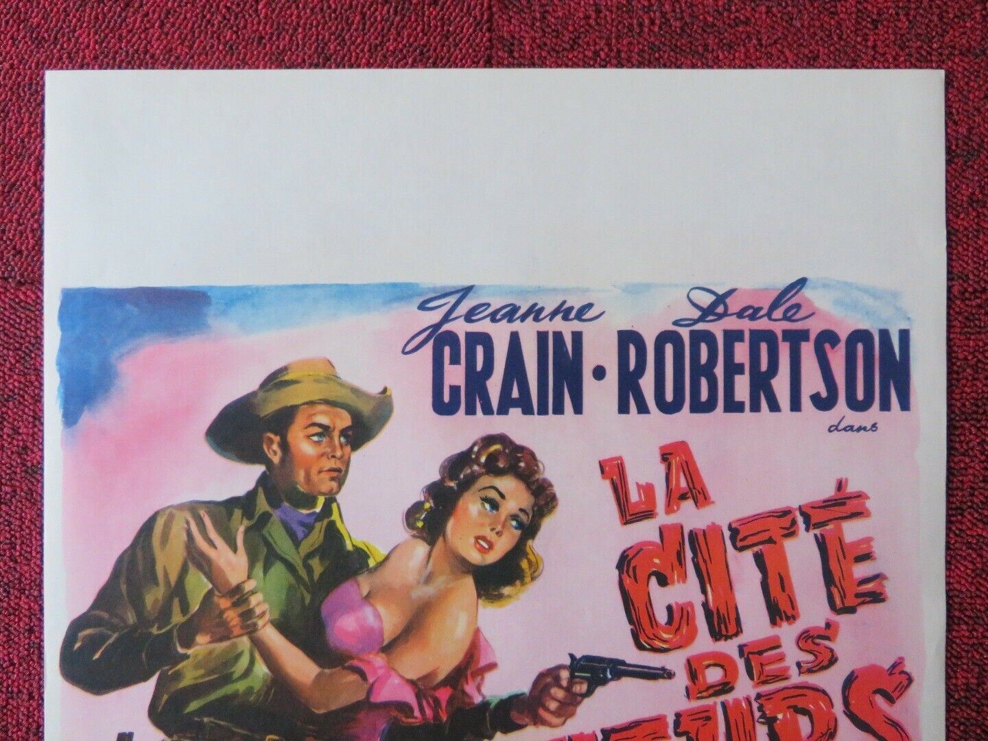 LA CITE DES TUTURS/ CITY OF BAD MEN BELGIUM (21.5"x13.5") POSTER J CRANE 1953