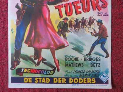 LA CITE DES TUTURS/ CITY OF BAD MEN BELGIUM (21.5"x13.5") POSTER J CRANE 1953