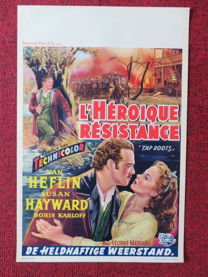 L'HEROIQUE RESISTANCE / TAP ROOTS BELGIUM (21"x14") POSTER VAN HEFLIN 1948