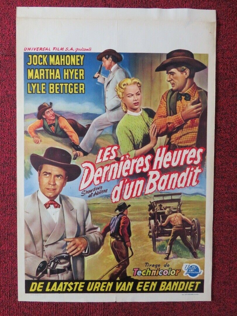 LES DERNIERES HEURES D'UN BANDIT  BELGIUM (21.5"x14.5") POSTER MARTHA HYER 1956