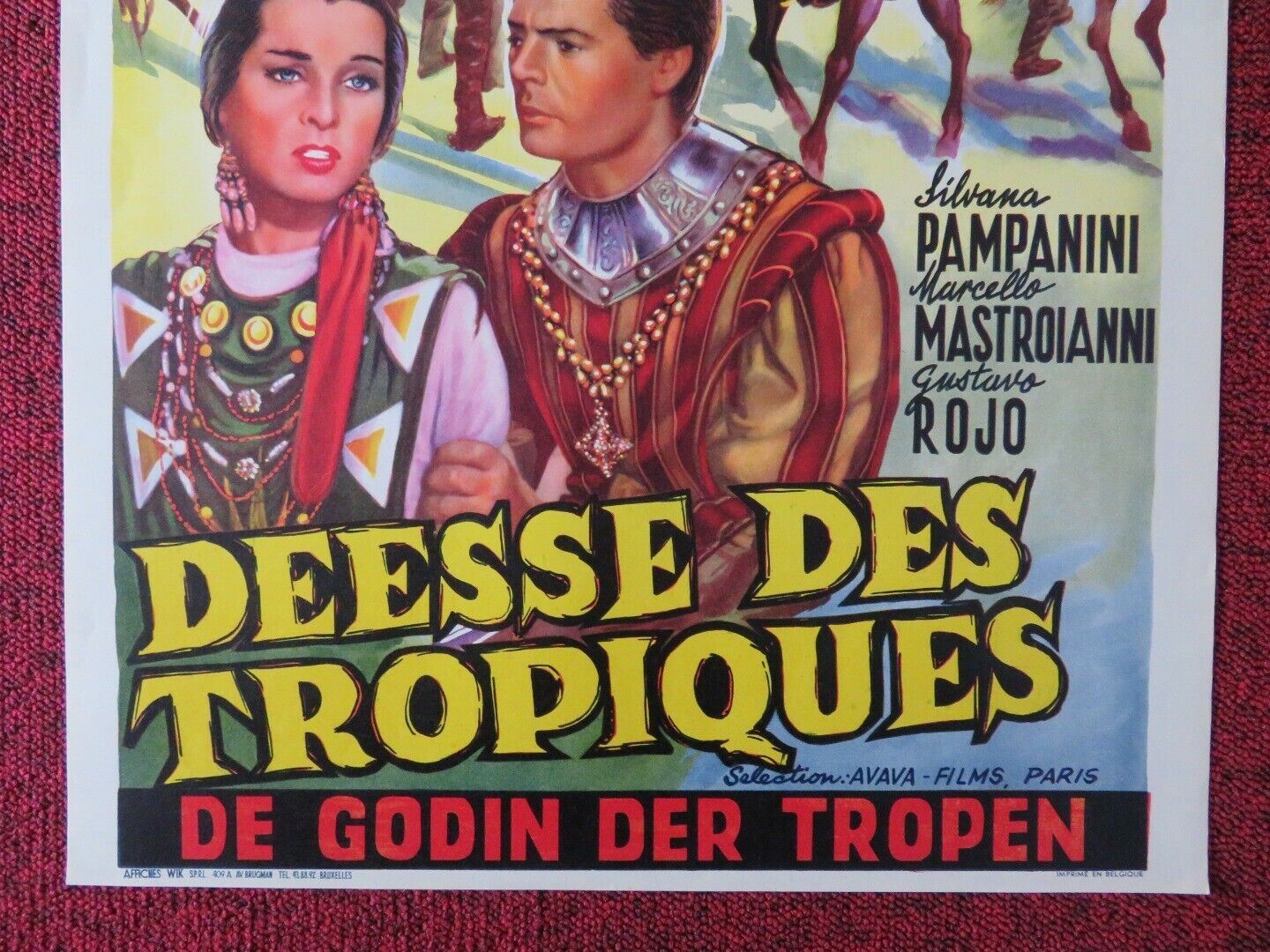 DEESE DES TROPIQUES / THE ISLAND PRINCESS  BELGIUM (21.5"x14") POSTER 1954