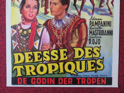 DEESE DES TROPIQUES / THE ISLAND PRINCESS  BELGIUM (21.5"x14") POSTER 1954