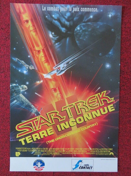 STAR TREK VI THE UNDISCOVERED COUNTRY BELGIUM (19.5"x13") POSTER W SHATNER 1991