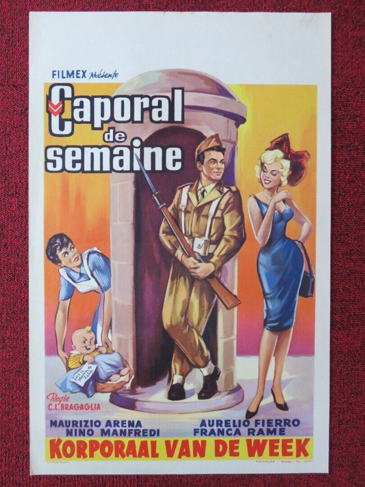 CAPORAL DE SEMAINE / CAPORALE DI GIORNATA BELGIUM (21.5"x14") POSTER 1958