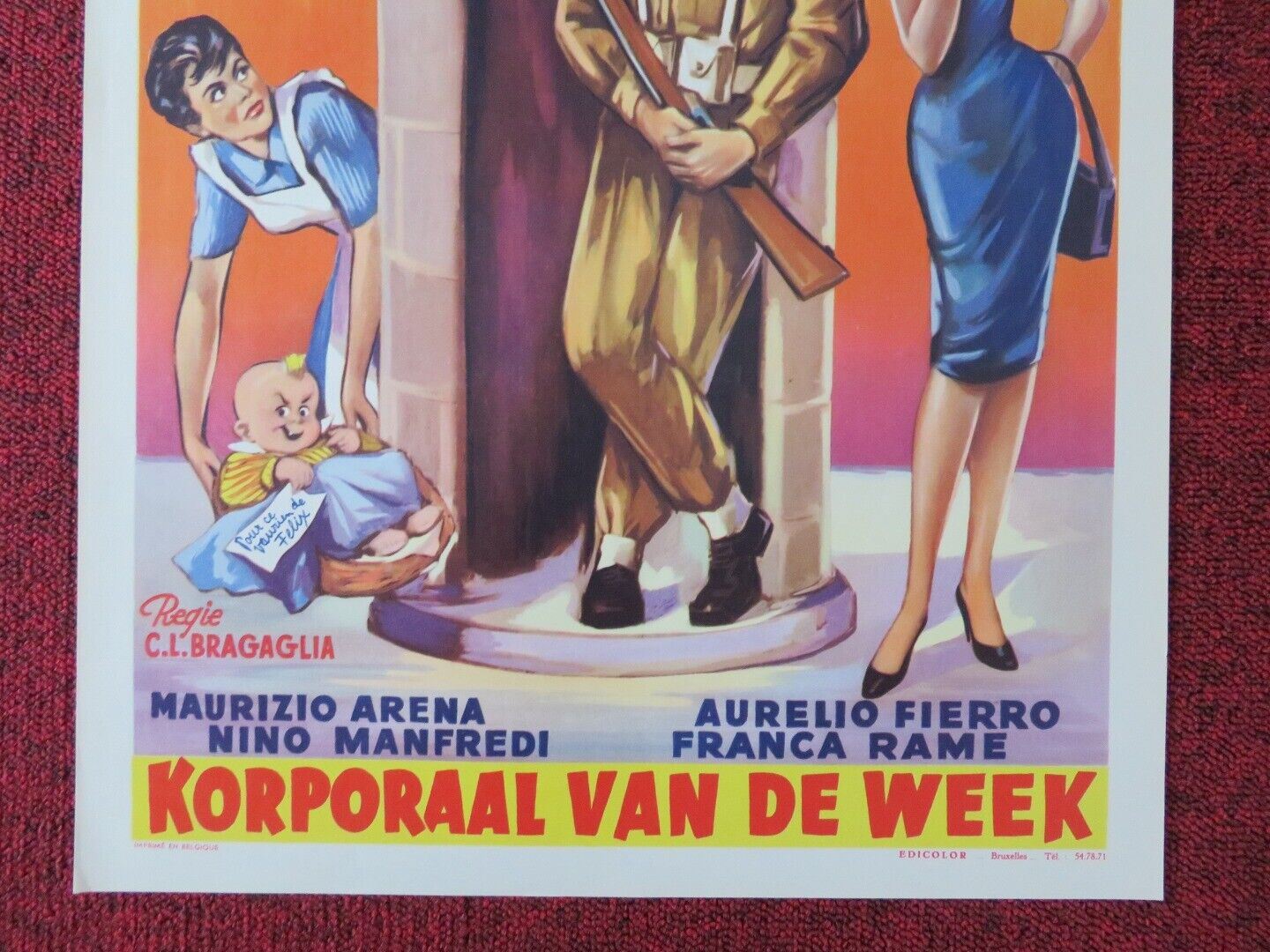 CAPORAL DE SEMAINE / CAPORALE DI GIORNATA BELGIUM (21.5"x14") POSTER 1958