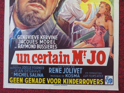 UN CERTAIN MR. JO / A CERTAIN MR JO BELGIUM (22"x14.5") POSTER M SIMON 1958