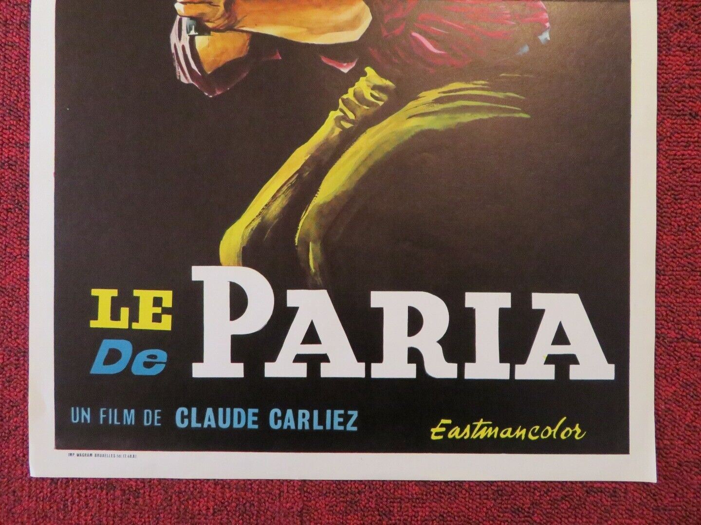 LE DE PARIA / DIAMOND RUSH BELGIUM (21.5"x14") POSTER JEAN MARAIS 1969