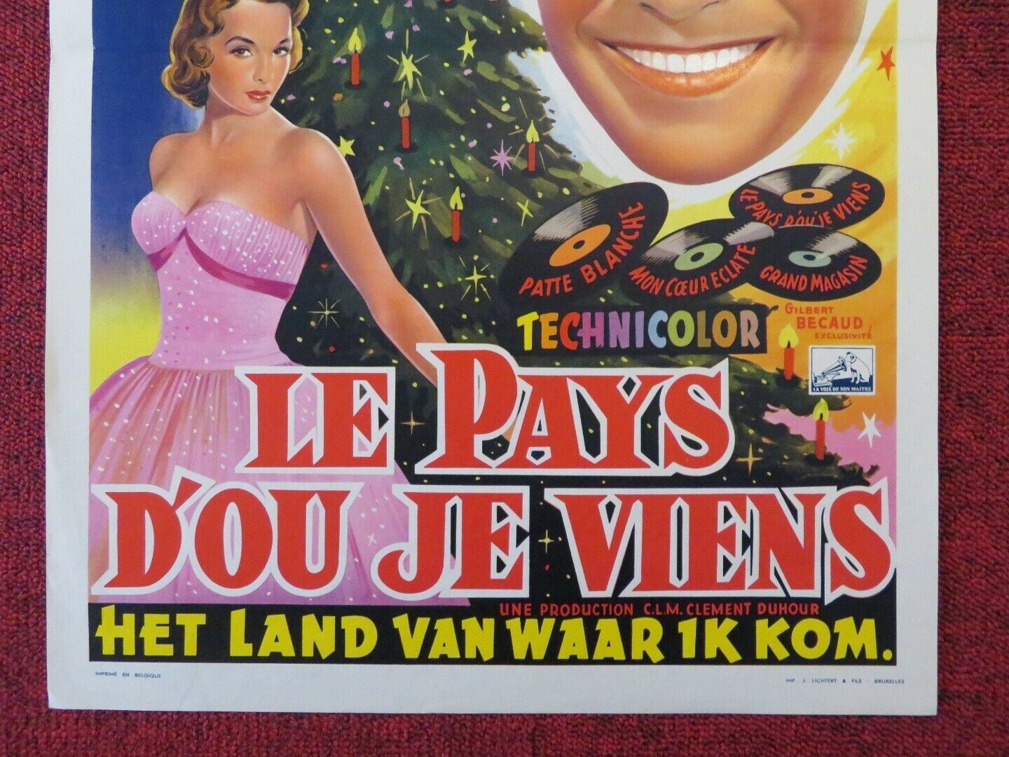 LE PAYS D'OU JE VIENS BELGIUM (21"x14") POSTER FRANCOISE ARNOUL 1956