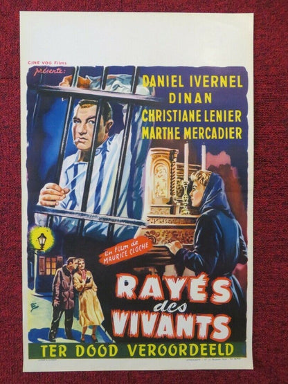 RAYES DES VIVANTS BELGIUM (21.5"x14") POSTER DANIEL IVERNEL ALBERT DINAN 1952