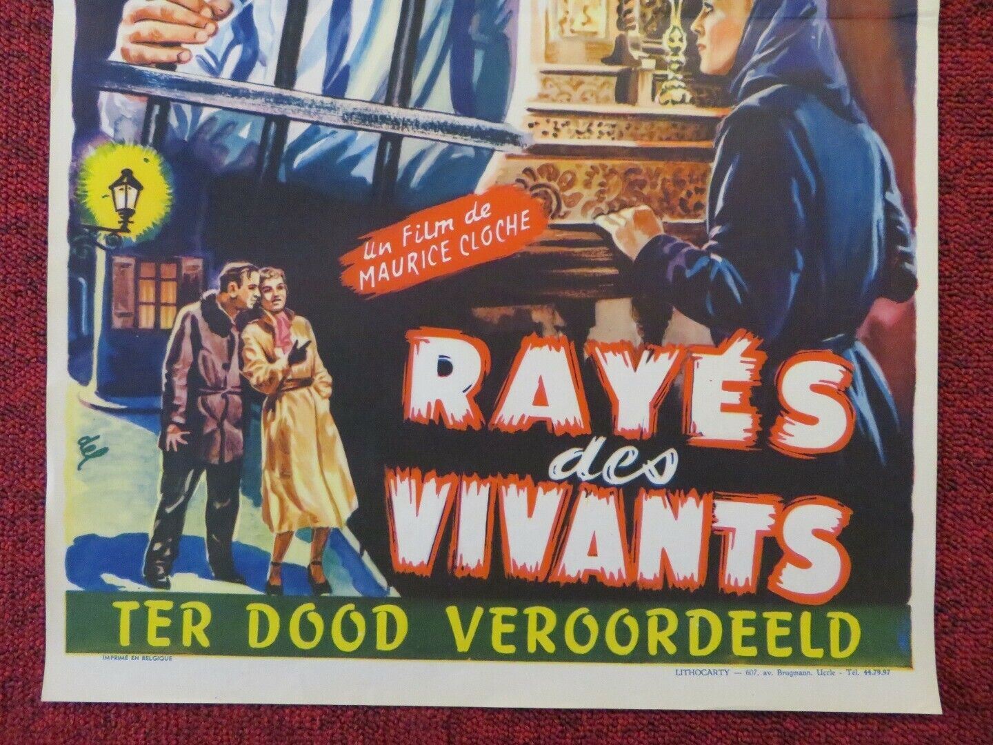 RAYES DES VIVANTS BELGIUM (21.5"x14") POSTER DANIEL IVERNEL ALBERT DINAN 1952