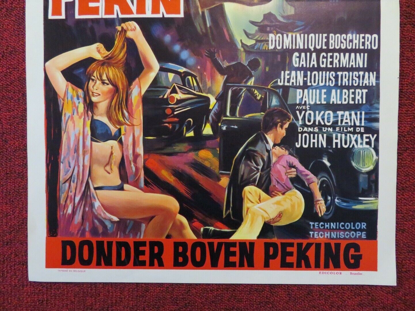 TONNERRE SUR PEKIN BELGIUM (21.5"x14") POSTER DOMINIQUE BOSCHERO 1965