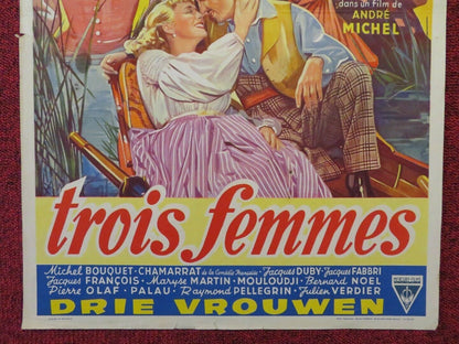 TROIS FEMMES / THREE WOMEN BELGIUM (21.5"x14") POSTER AGNES DELAHAIE 1952