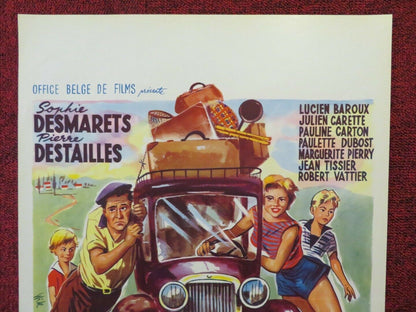 LES SACREES VACANCES BELGIUM (21"x13.5") POSTER PIERRE DESTAILLES 1956