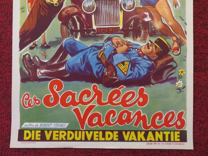 LES SACREES VACANCES BELGIUM (21"x13.5") POSTER PIERRE DESTAILLES 1956