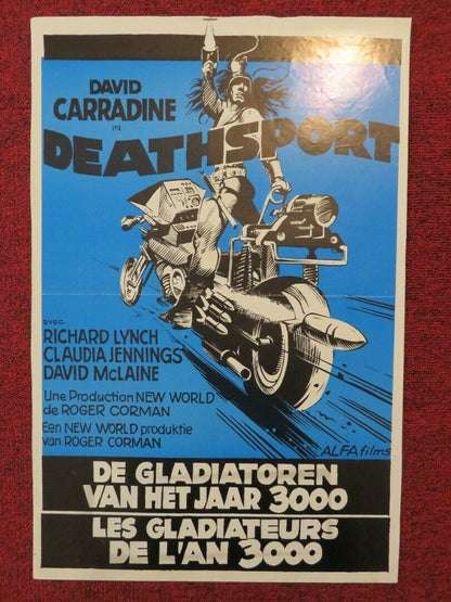 DEATHSPORT  BELGIUM (20.5"x13.5") POSTER DAVID CARRADINE CLAUDIA JENNINGS 1978