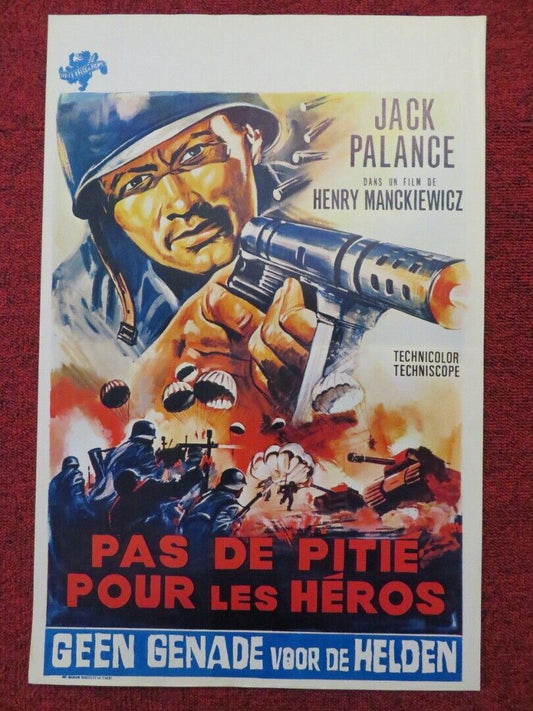 PAS DE PITIE POUR LES HEROS / A BULLET FOR ROMMEL BELGIUM (21.5"x14") POSTER '69