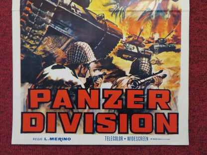 PANZER DIVISION / THE BATTLE OF THE LAST PANZER BELGIUM (21"x14") POSTER '69