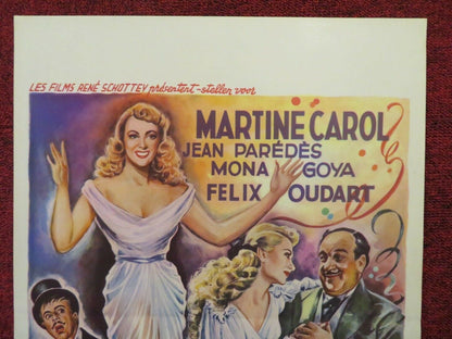 LA FOLLE NUIT DE MARTINE / A NIGHT AT A HONEYMOON BELGIUM (20.5"x14") POSTER '50