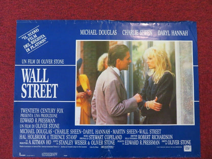 WALL STREET - A  ITALIAN FOTOBUSTA POSTER CHARLIE SHEEN MICHAEL DOUGLAS 1987