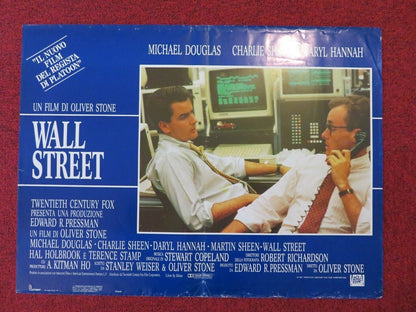 WALL STREET - B  ITALIAN FOTOBUSTA POSTER CHARLIE SHEEN MICHAEL DOUGLAS 1987