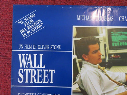 WALL STREET - B  ITALIAN FOTOBUSTA POSTER CHARLIE SHEEN MICHAEL DOUGLAS 1987