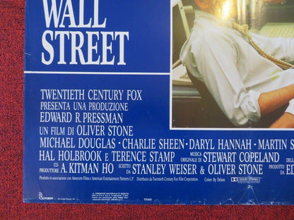 WALL STREET - B  ITALIAN FOTOBUSTA POSTER CHARLIE SHEEN MICHAEL DOUGLAS 1987