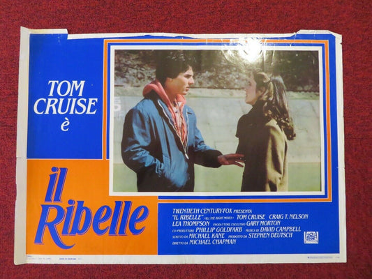 IL RIBELLE / ALL THE RIGHT MOVES ITALIAN FOTOBUSTA POSTER  TOM CRUISE 1983