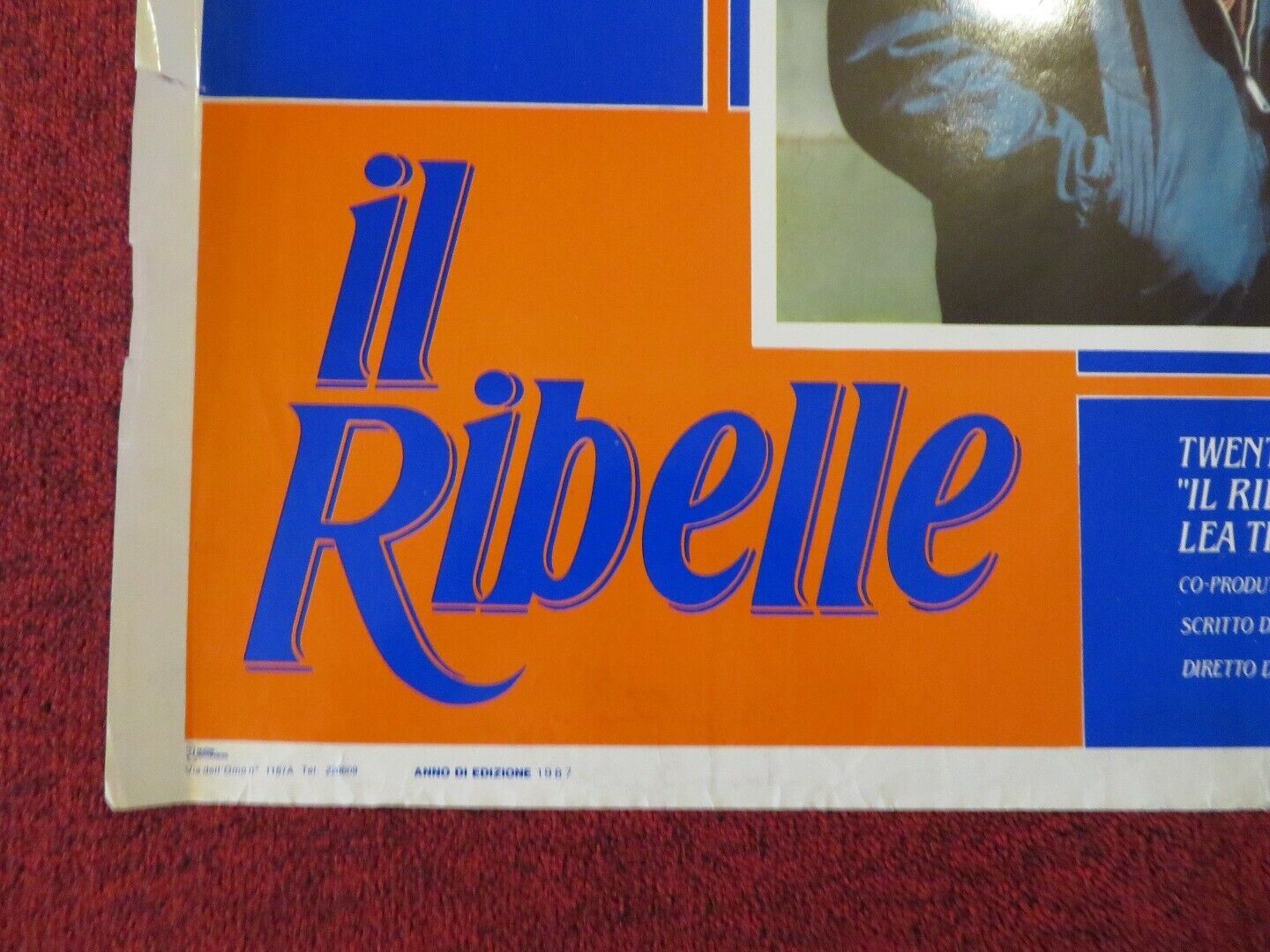 IL RIBELLE / ALL THE RIGHT MOVES ITALIAN FOTOBUSTA POSTER  TOM CRUISE 1983