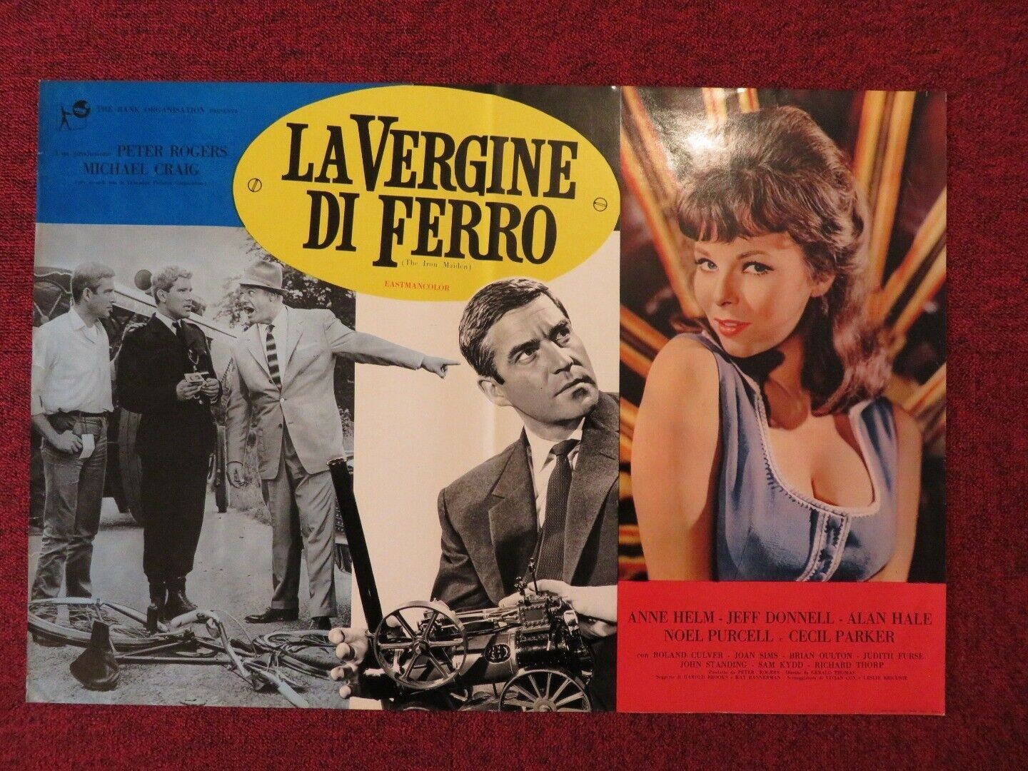 LA VERGINE DI FERRO / THE SWINGING MAIDEN ITALIAN FOTOBUSTA POSTER MICHAEL CRAIG