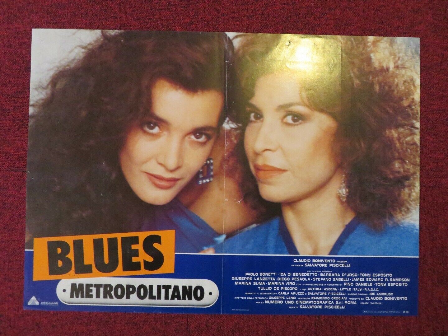 BLUES METROPOLITANO ITALIAN FOTOBUSTA POSTER MARINA SUMA 1985