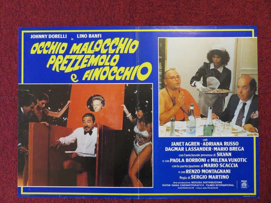 OCCHIO MALOCCHIO PREZZEMOLO E FINOCCHIO ITALIAN FOTOBUSTA POSTER JOHNNY DORELLI