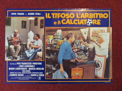 IL TIFOSO L'ARBITRO E IL CALCIATEORE ITALIAN FOTOBUSTA POSTER  PIPPO FRANCO 1982