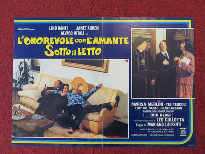 L'ONOREVOLE CON LAMANTE SOTTO IL LETTO ITALIAN FOTOBUSTA POSTER  LINO BANFI 1981