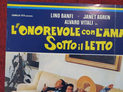 L'ONOREVOLE CON LAMANTE SOTTO IL LETTO ITALIAN FOTOBUSTA POSTER  LINO BANFI 1981