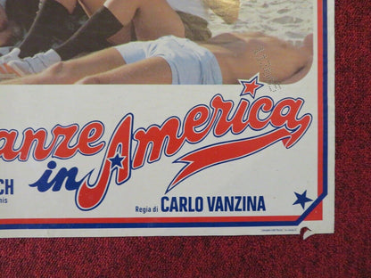 VACANZE IN AMERICA ITALIAN FOTOBUSTA POSTER  JERRY CALA CHRISTIAN DE SICA 1984