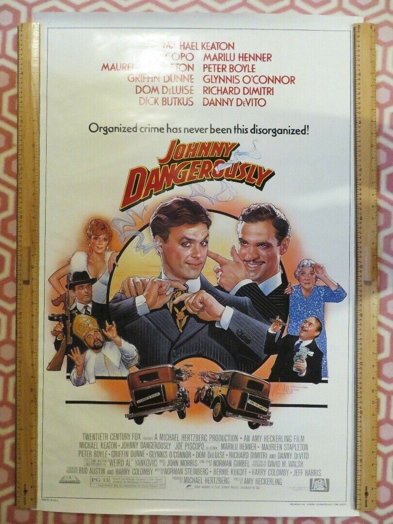 JOHNNY DANGEROUSLY US ONE SHEET ROLLED POSTER MICHAEL KEATON 1984