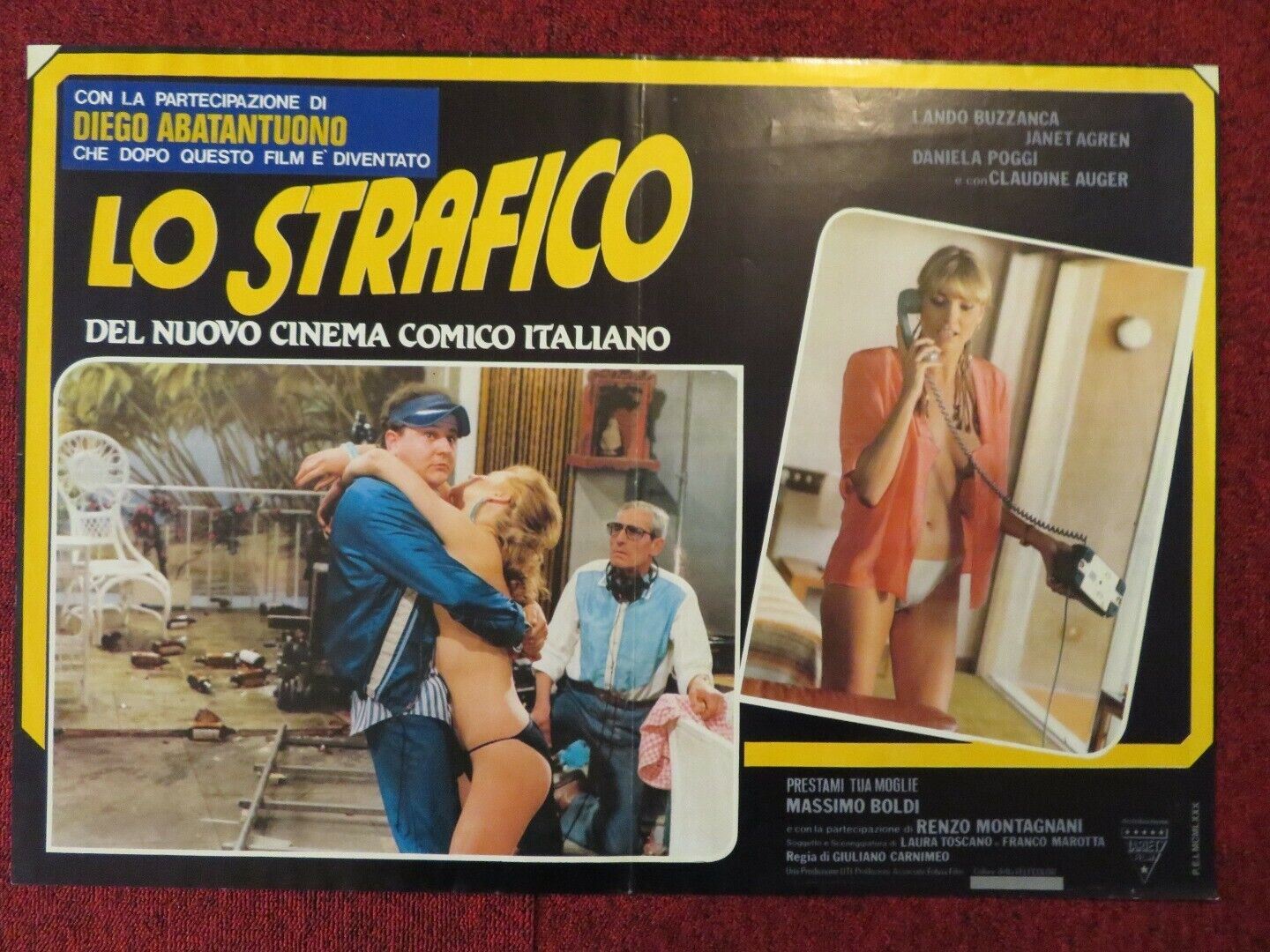 LO STRAFICO/ Prestami tua moglie ITALIAN FOTOBUSTA POSTER LANDO BUZZANCA 1980