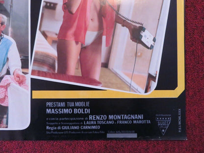 LO STRAFICO/ Prestami tua moglie ITALIAN FOTOBUSTA POSTER LANDO BUZZANCA 1980