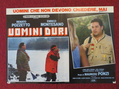 UOMINI DURI - B ITALIAN FOTOBUSTA POSTER ENRICO MONTESANO RENATO POZZETO 1987